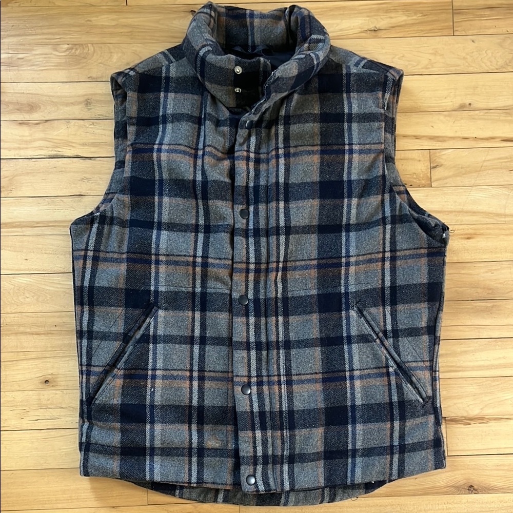 GAP Blue and Gray Quilted Puffer Vest